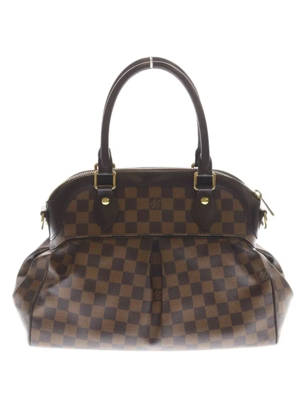 Louis Vuitton Damier Trevi PM Shoulder Bag Leather Brown